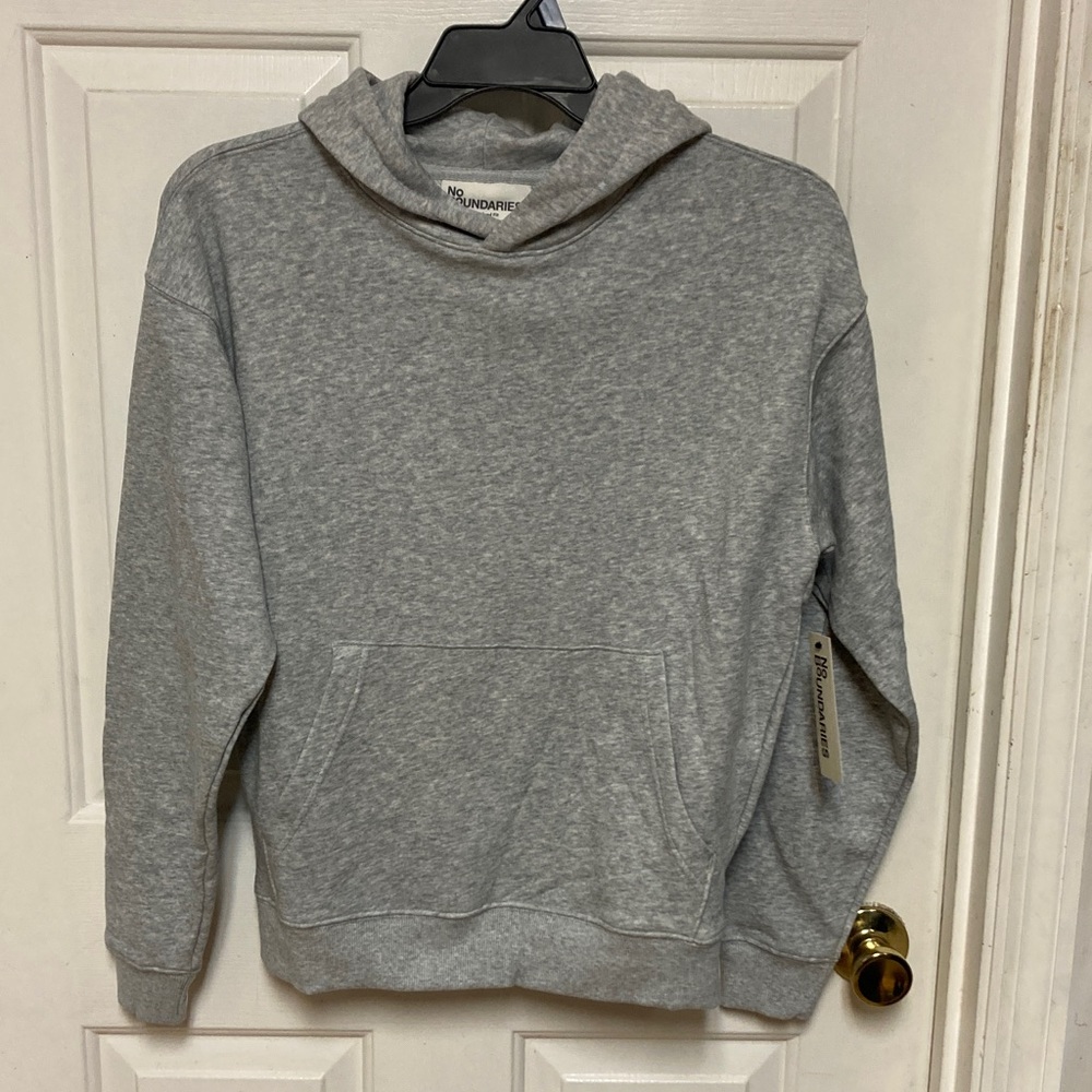 No Boundaries Oversized Gray Hoodie